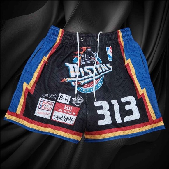 Detroit Pistons NBA x Slim Shady Short Mesh/Jersey Short Unisex *Modern Boot* - Picture 1 of 5